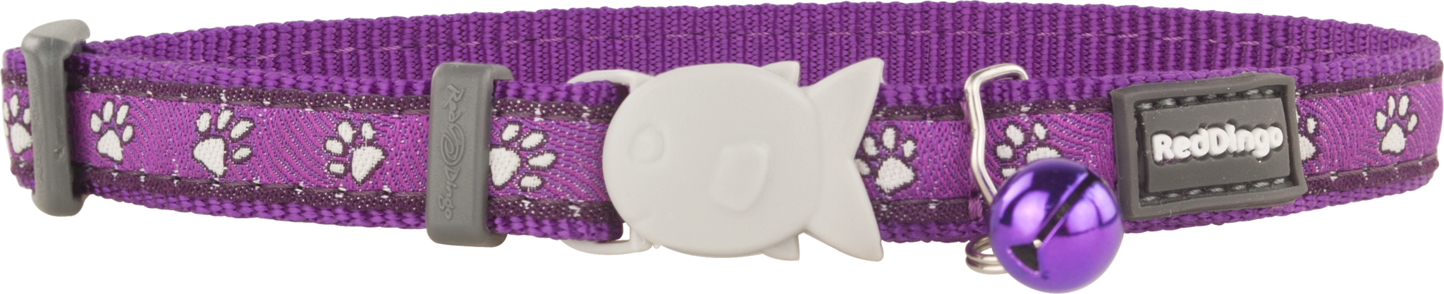 Red Dingo Designer Cat Safety Collar - Desert Paws (Purple)