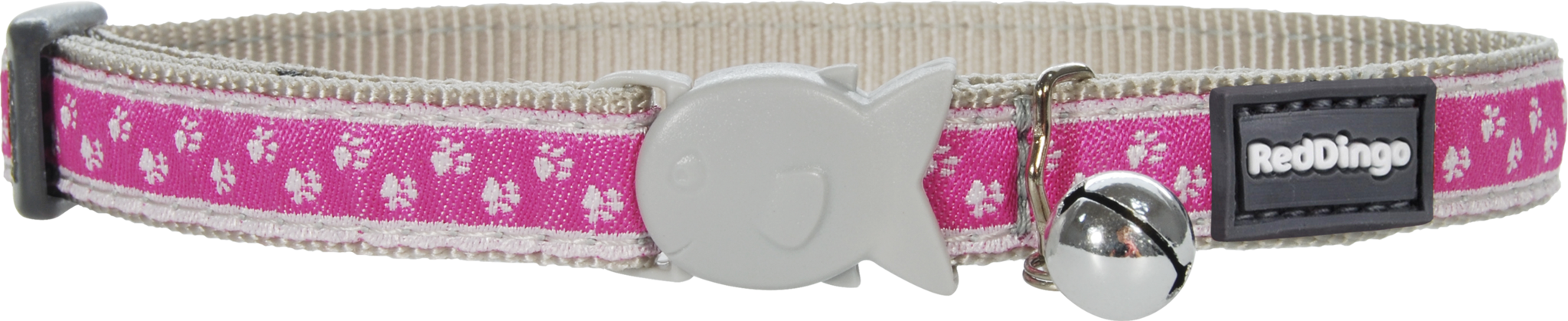 Red Dingo Designer Cat Safety Collar - Kitty Prints (Pink)