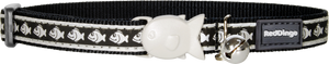 Red Dingo Reflective Cat Safety Collar - Black Fish