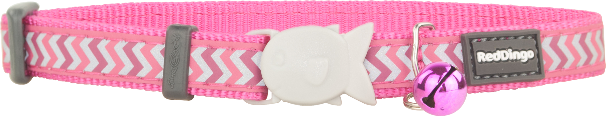 Red Dingo Reflective Cat Safety Collar - Hot Pink Ziggy