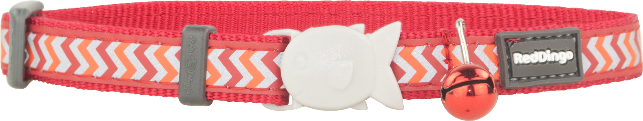 Red Dingo Reflective Cat Safety Collar - Red Ziggy