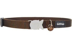 Red Dingo Designer Cat Safety Collar - Classic Brown