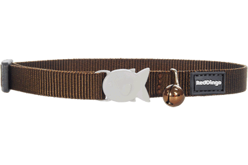 Red Dingo Designer Cat Safety Collar - Classic Brown