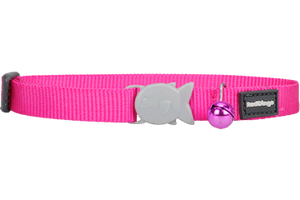 Red Dingo Designer Cat Safety Collar - Classic Hot Pink