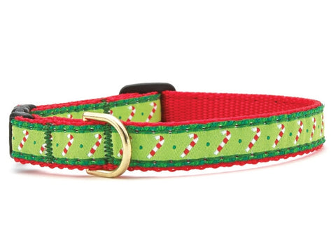 Up Country Candy Cane Cat Collar