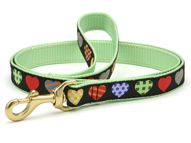 Up Country Colorful Hearts Dog Leash
