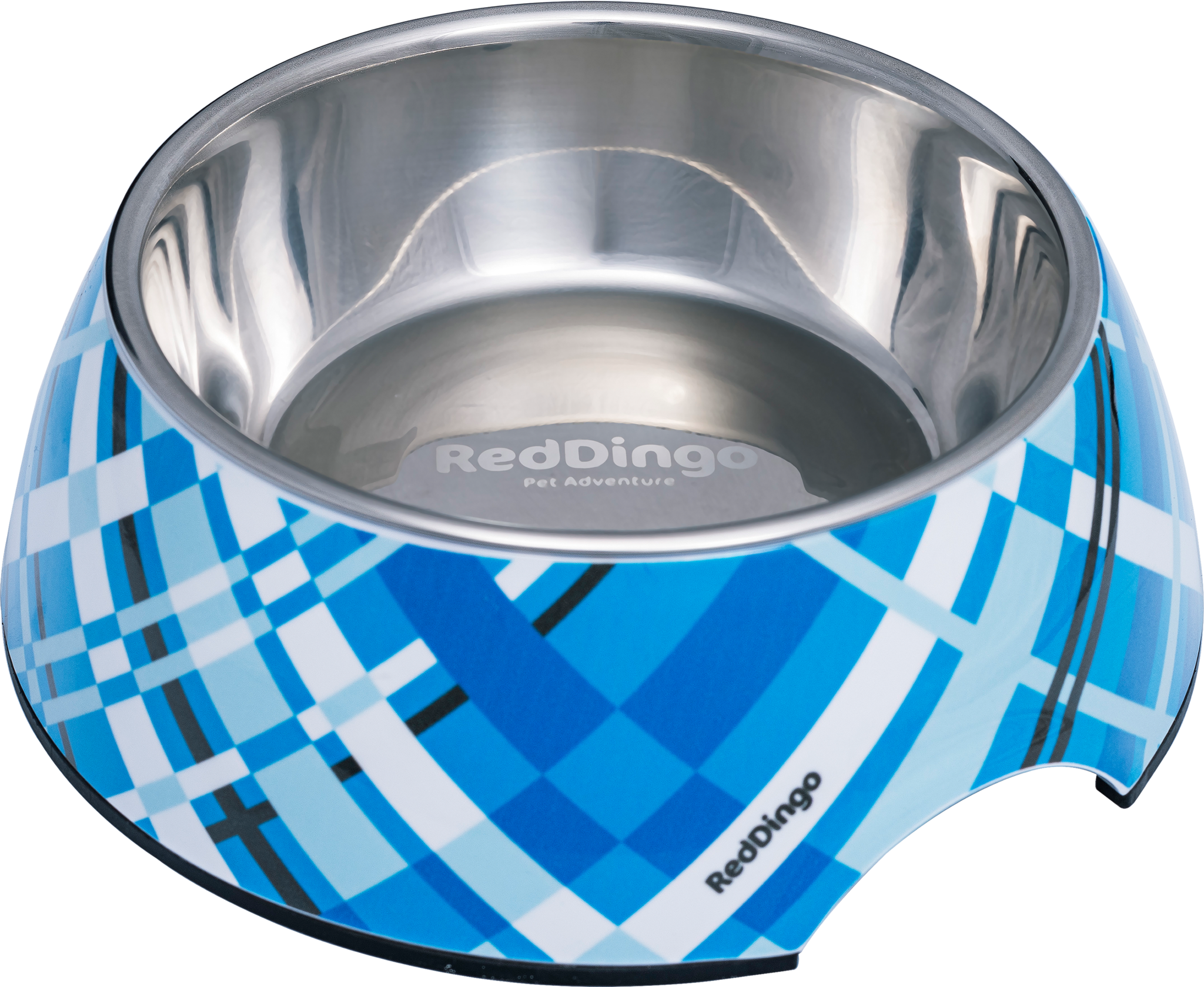 Red Dingo Premium 2-in-1 Dog Bowl - Turquoise Flanno