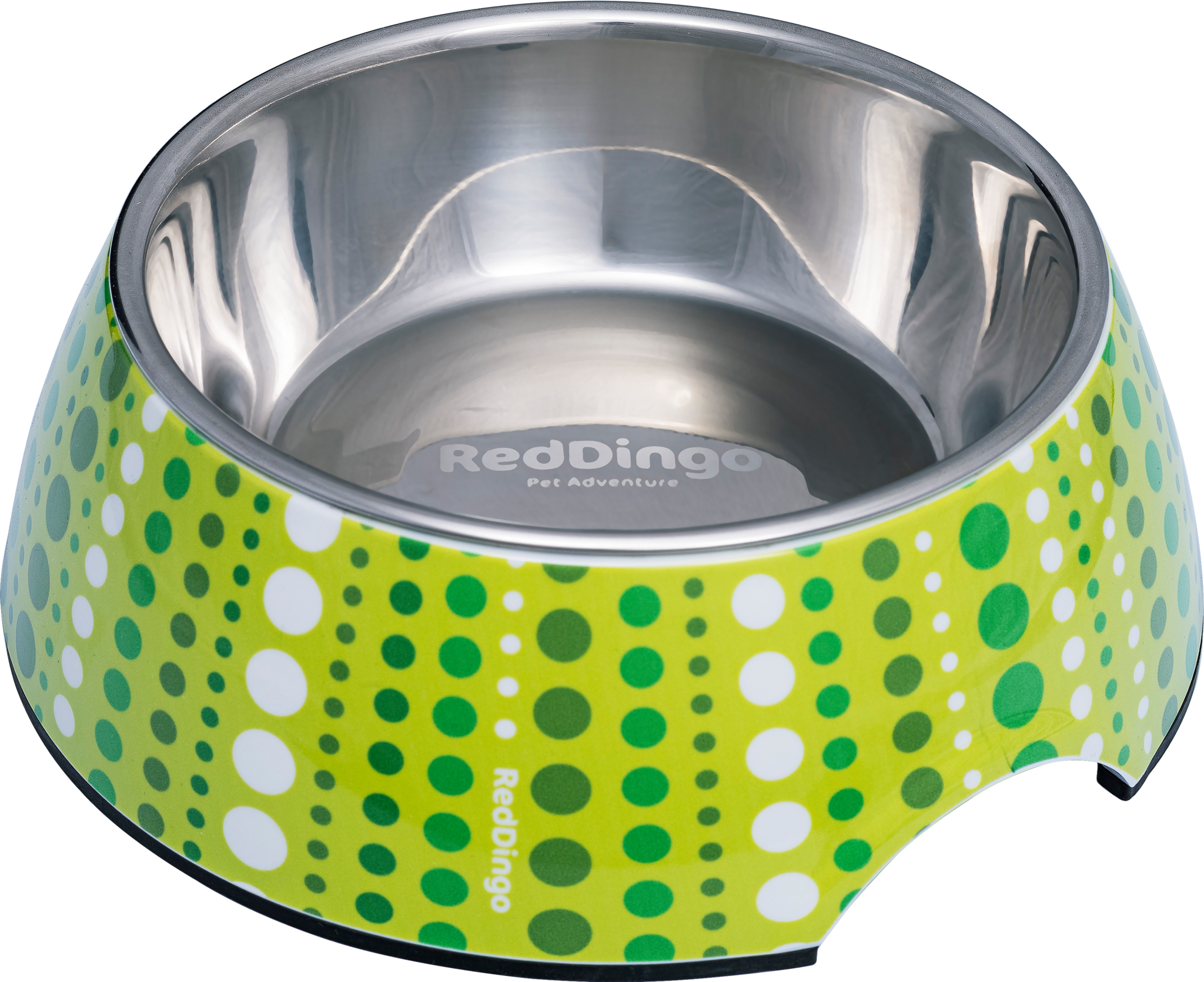 Red Dingo Premium 2-in-1 Dog Bowl - Lime Green Lotzadotz