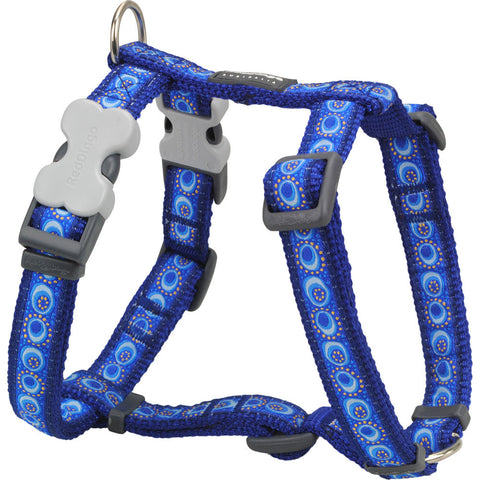 Red Dingo Designer Dog Harness - Cosmos (Dark Blue)