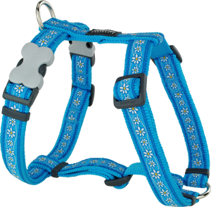 Red Dingo Designer Dog Harness - Daisy Chain (Turquoise)