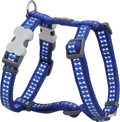 Red Dingo Designer Dog Harness - Reflective Bones (Dark Blue)