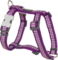 Red Dingo Designer Dog Harness - Reflective Bones (Purple)
