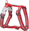 Red Dingo Designer Dog Harness - Reflective Bones (Red)