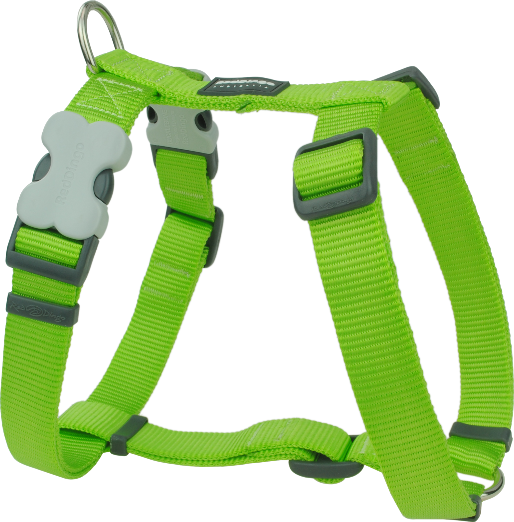 Red Dingo Classic Dog Harness - Lime Green