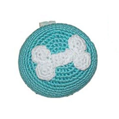 Blue Bone Ball Dog Toy with Squeaker