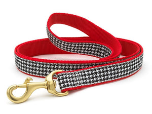 Up Country Black Houndstooth Dog Leash