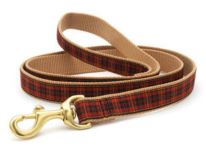 Up Country New Red Plaid Dog Leash