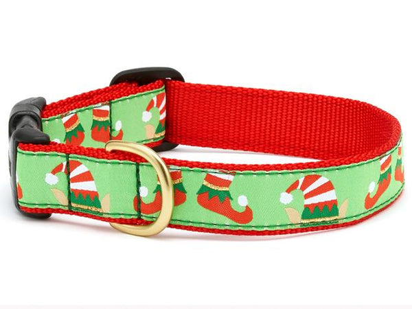 Up Country Christmas Elves Dog Collar