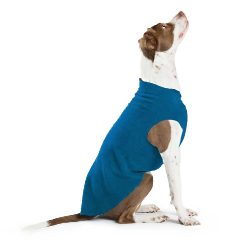 Gold Paw Stretch Fleece Dog Coat - Marine Blue
