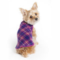Gold Paw Stretch Fleece Dog Coat - Mulberry Plaid