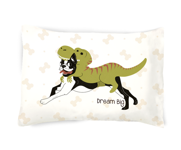 Dream Big (Dogo-saurus Rex) Wonderfully Soft Microfiber Pillowcase