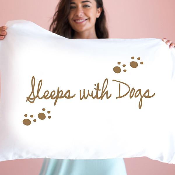 Sleeps with Dogs Single Pillowcase