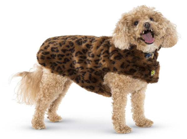 Up Country Leopard Fur Dog Coat
