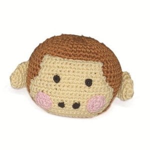 Monkey Crochet Dog Toy with Squeaker