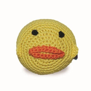 Duck Ball Crochet Dog Toy with Squeaker