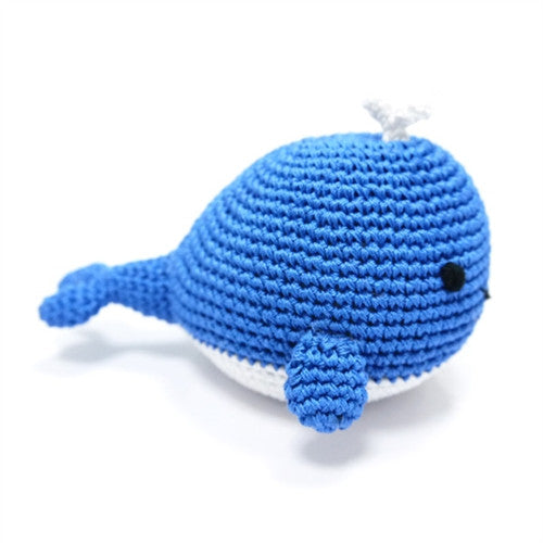 Whale Crochet Dog Toy with Squeaker