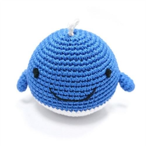 Whale Crochet Dog Toy with Squeaker