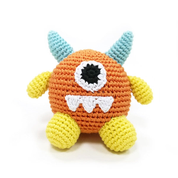 Monster Crochet Dog Toy with Squeaker