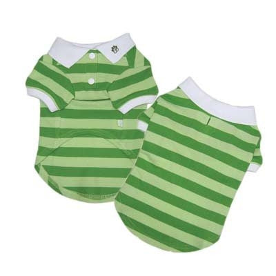 Classic Stripe Dog Polo Shirt - Green