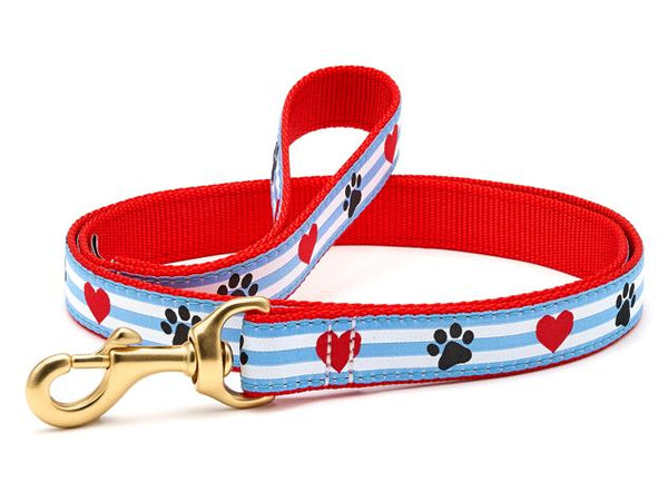 Up Country Pawprint Stripe Dog Leashes