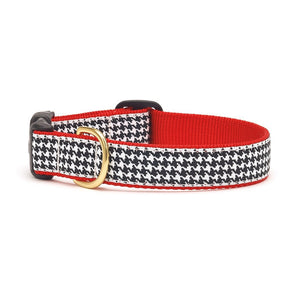 Up Country Black Houndstooth Dog Collar