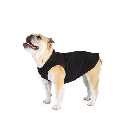 Gold Paw Stretch Fleece Dog Coat - Black