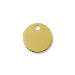 Red Dingo Brass Circle Dog ID Tag (Double Side Engraving)