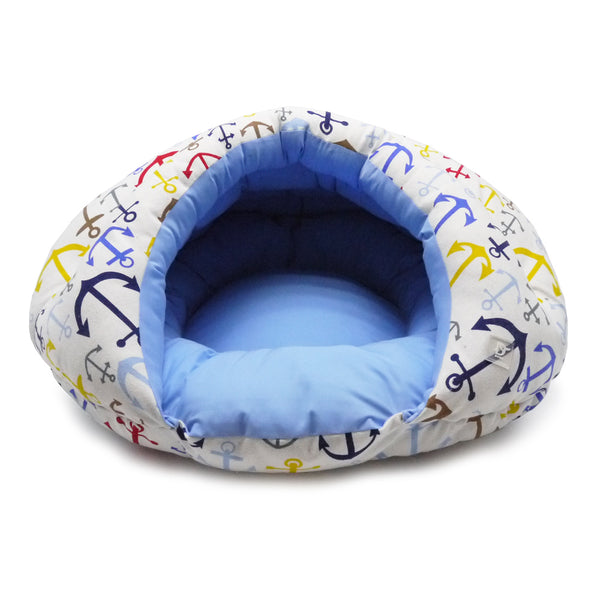 Burger Bed Small Dog Snuggle Bed - Anchors Aweigh