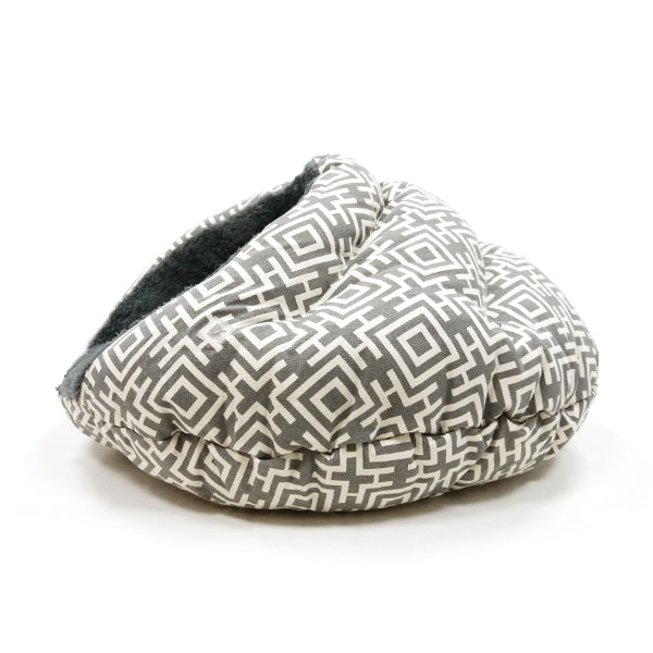 Burger Bed Small Dog Snuggle Bed - Modern Grey