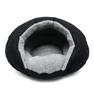 Burger Bed Small Dog Snuggle Bed - Black
