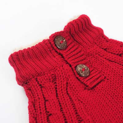 Classic Cable Dog Sweater - Red