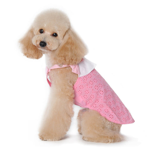 Cute Bow Eyelet Dog Tank