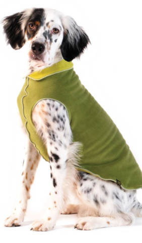 Duluth Double Fleece Pullover Dog Sweater - Moss Green/Avocado