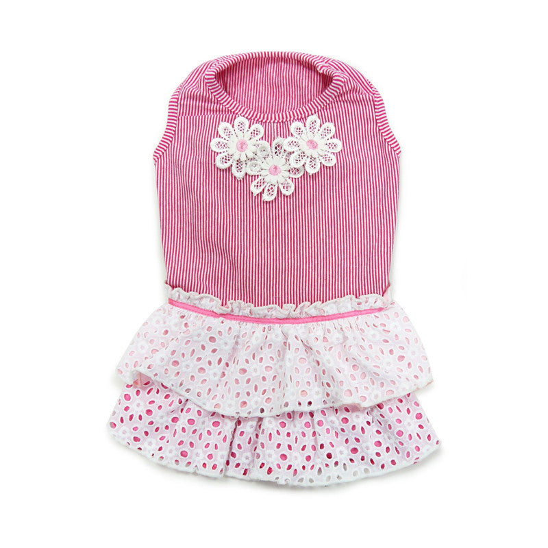 Dogo Eyelet Flower Dog Dress