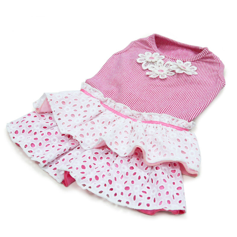 Dogo Eyelet Flower Dog Dress