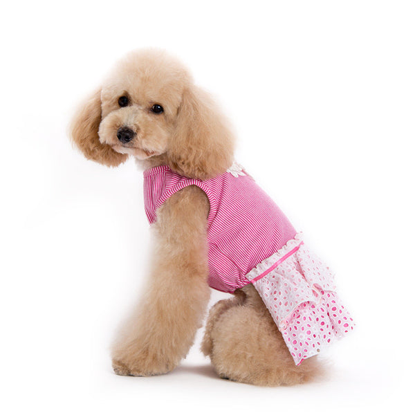 Dogo Eyelet Flower Dog Dress