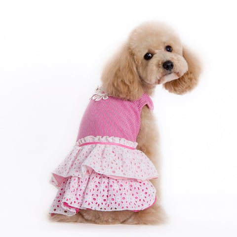 Dogo Eyelet Flower Dog Dress