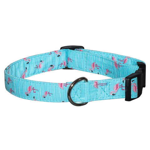 Elmo's Closet Flamingos Dog Collar
