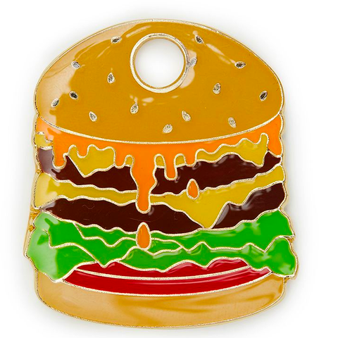 Cheeseburger Dog Tag