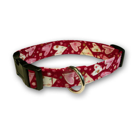 Elmo's Closet Hearts & Flowers Dog Collar